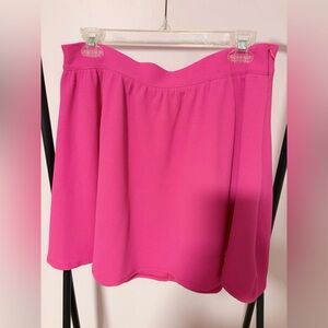 Size Large EUC Dee Elle Hot Pink Quilted Material Skater Skirt